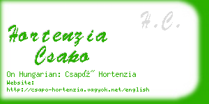 hortenzia csapo business card